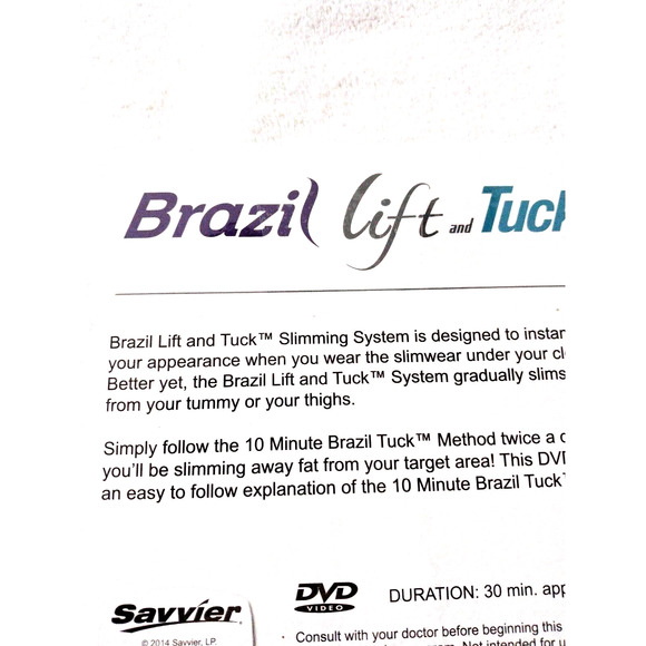 Brazil Lift & Tuck 10 Minute Method Savvier(DVD) WITH BOOK New ln package - Picture 4 of 5